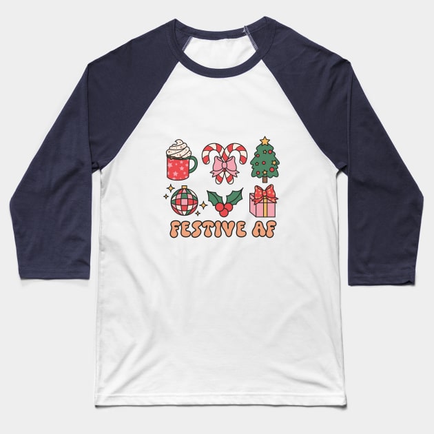 Festive Af Baseball T-Shirt by Nessanya